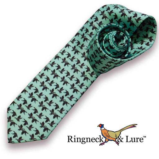 Mallard's aqua blue necktie from Ringneck & Lure