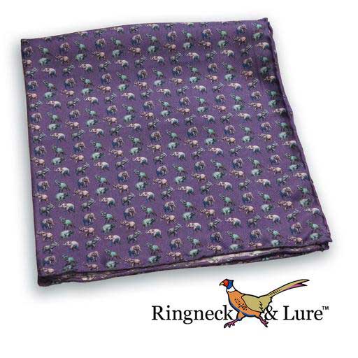 Elephants navy blue pocket square from Ringneck & Lure
