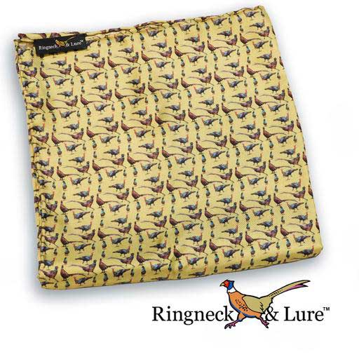 Gamebirds olive-colored pocket square from Ringneck & Lure