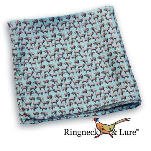 Ram's robin egg blue pocket square from Ringneck & Lure