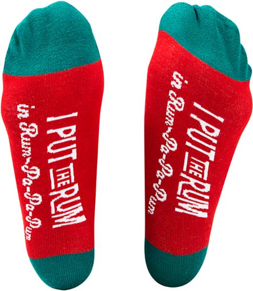 Rum-Pa-Pa-Pum Christmas socks and ornament sock bottom