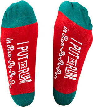 Rum-Pa-Pa-Pum Christmas socks and ornament sock bottom