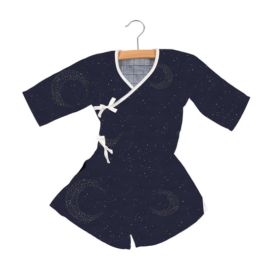 Midnight Moon Bamboo Mini Wrap Dress