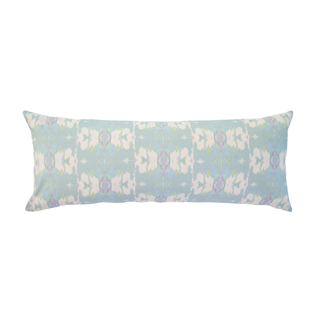 Butterfly Garden Sky Linen Pillow from Laura Park Designs bolster
