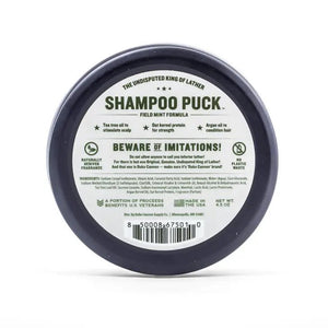 Shampoo Puck Field Mint back label