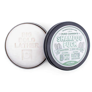 Shampoo Puck Field Mint lasts longer than bottled shampoo