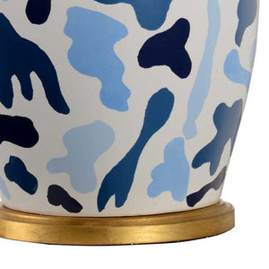 St. Germain Blue table lamp by designer Jamie Merida for Chelsea House base detail image