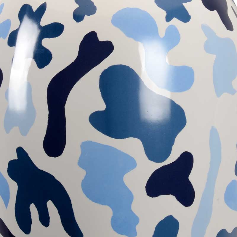 St. Germain Blue table lamp by designer Jamie Merida for Chelsea House design pattern detail