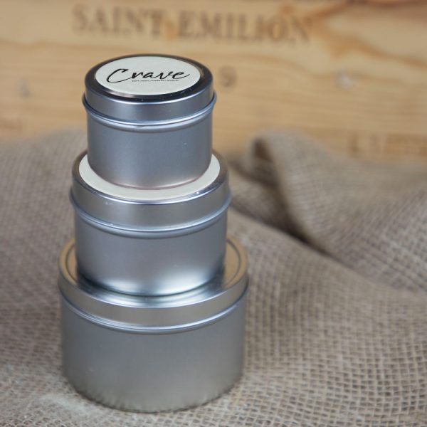 Crave Candles 2 oz. travel tin stack