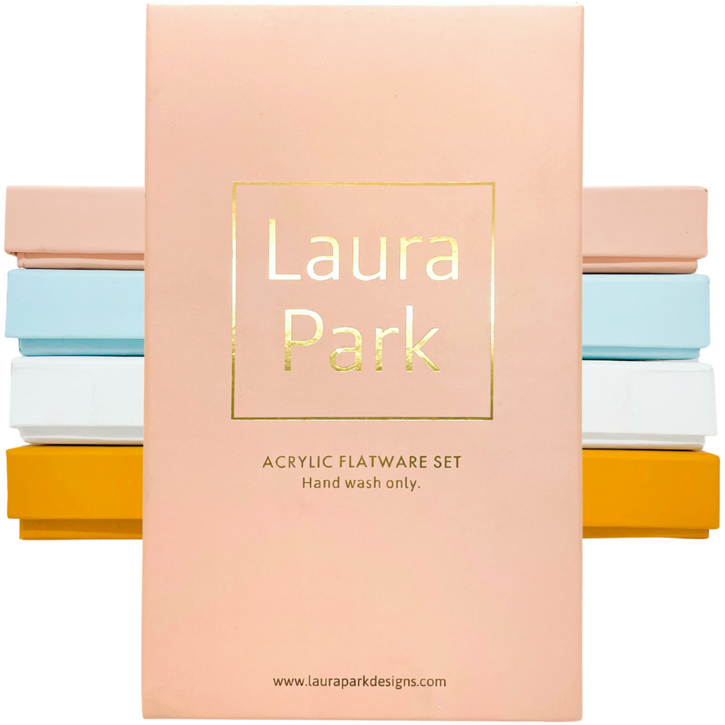 Blush Pink Acrylic Flatware Set box set