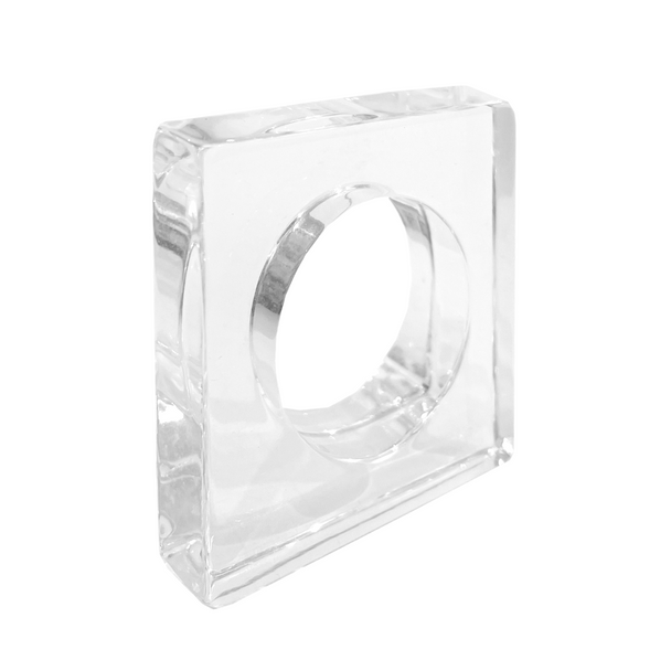 Acrylic Napkin Ring Set - Clear set of 4