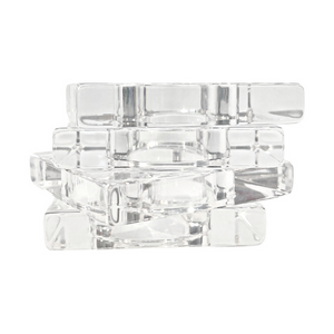 Acrylic Napkin Ring Set - Clear in a stack