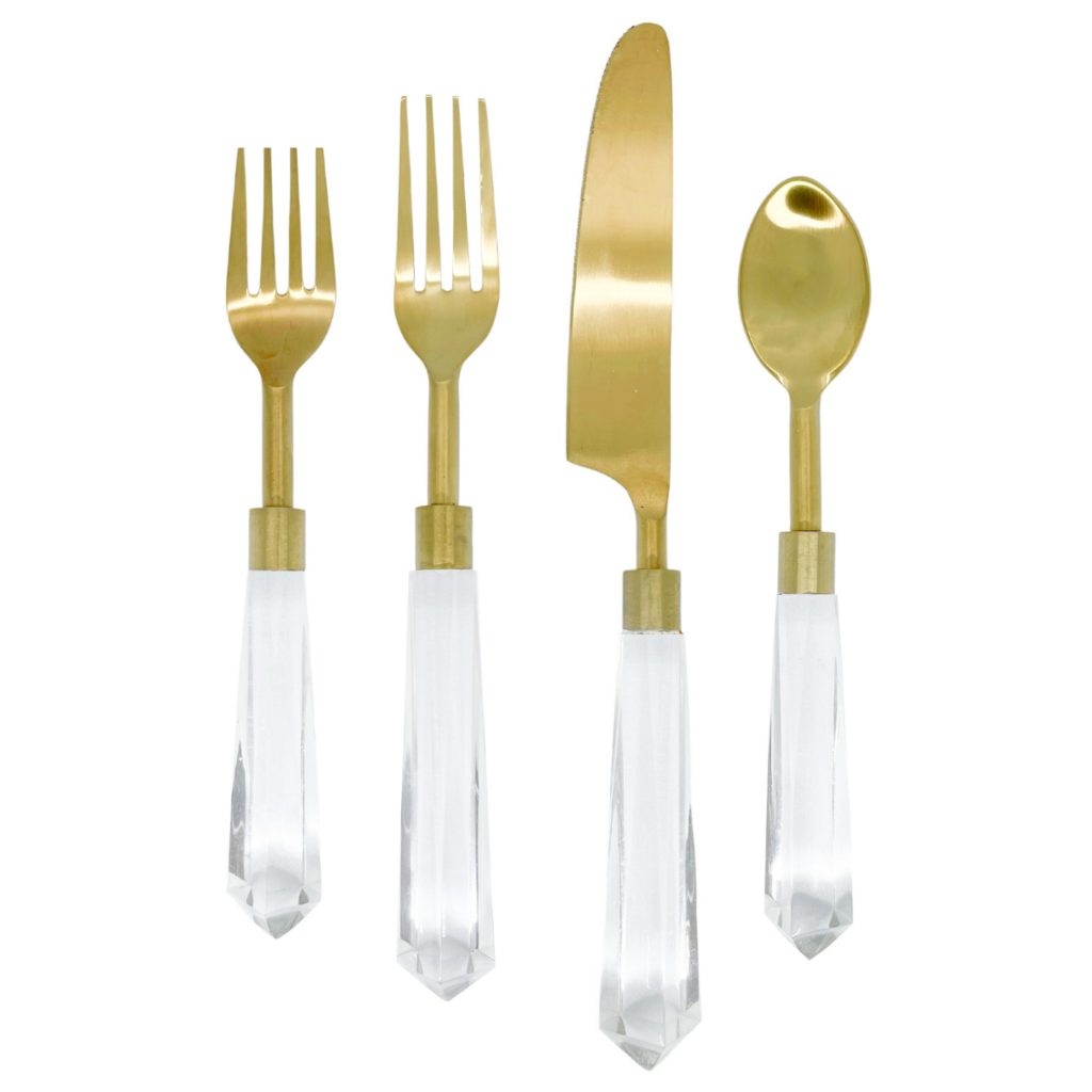 Clear Acrylic Flatware Set from Laura Park Designs