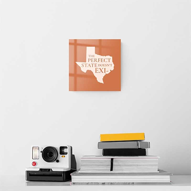 Texas The Perfect State Glass Plaque lifestyle display 3