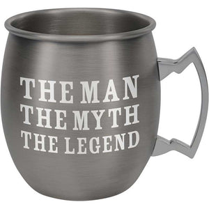 The Legend Moscow Mule stainless steel cup with slogan