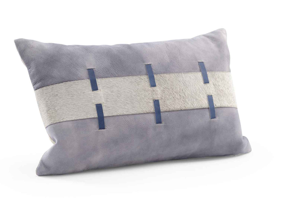 Acoma Pillow Suede Hair on Hide Grey Wildwood