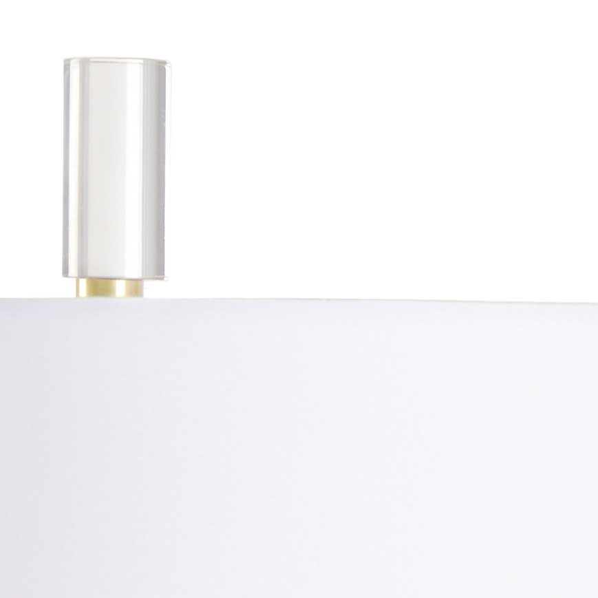 Isadora Table Lamp Blue Swirl Design on White Porcelain Base Finial