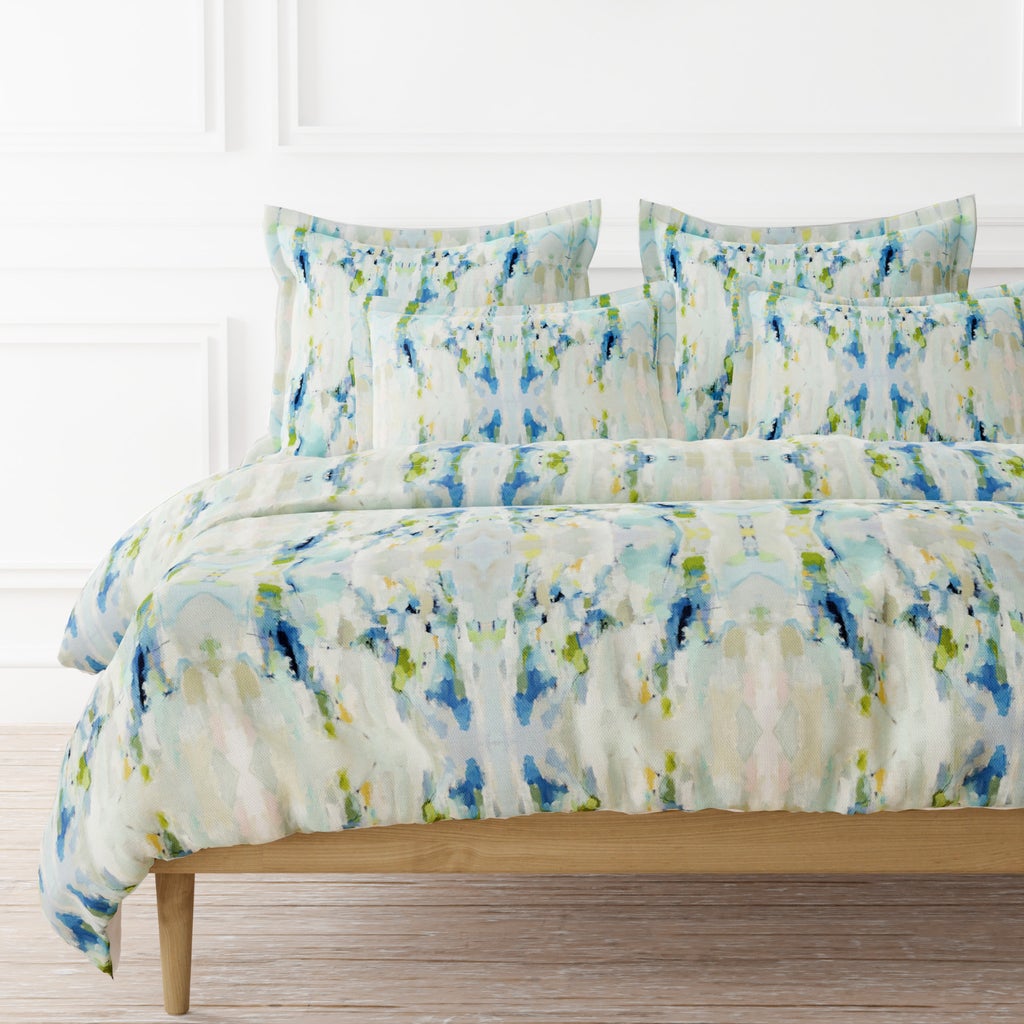 Wintergreen Sham in blues and greens from Laura Park Designs lifestyle image