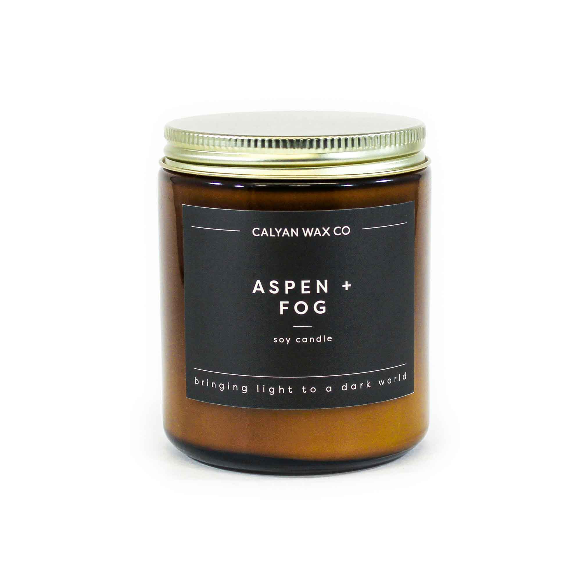 Amber Jar Candle with Bronze Lid Aspen + Fog Calyan Wax Co.