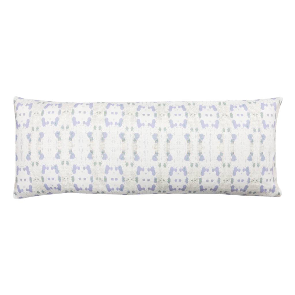 Cheetah Lavender Linen Pillow 14" x 36" bolster