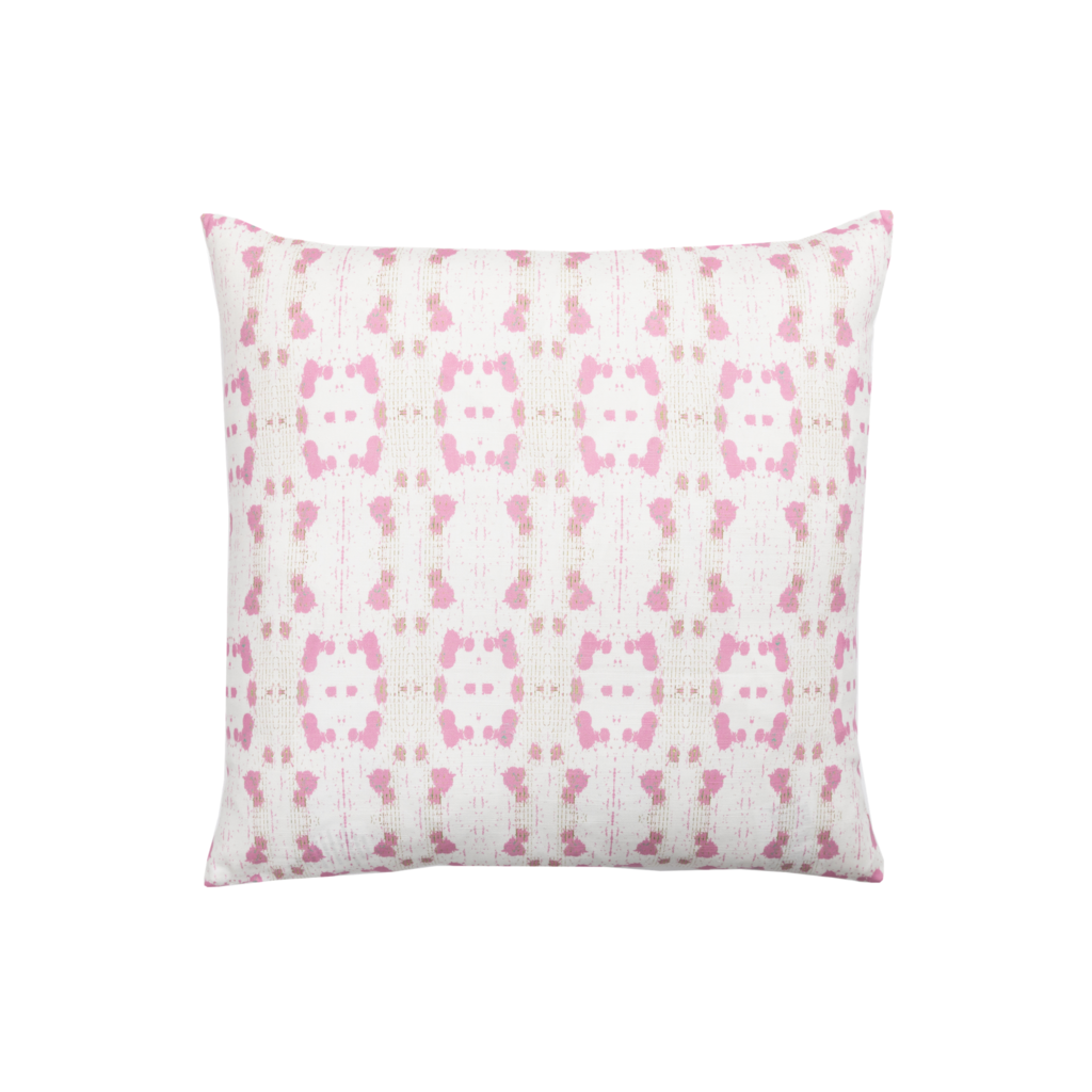 Cheetah Pink Linen Pillow 22&quot; square