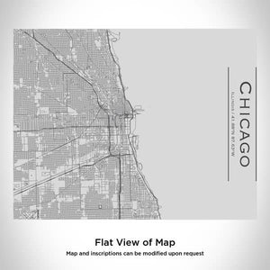 Engraved Map Bottle Bamboo Top - Chicago