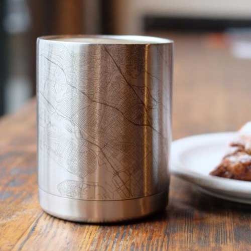 Engraved Insulated Map Cup - Chicago