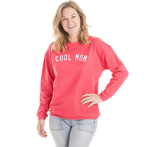 Cool Mom Corded Graphic Sweatshirt in Imperial Red