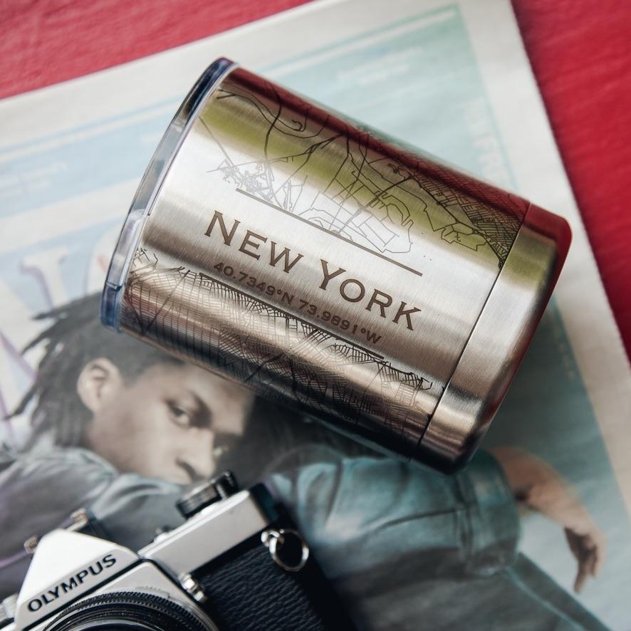 Engraved Insulated Map Cup