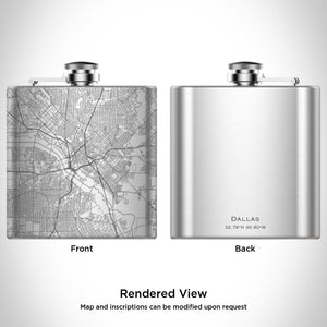 Engraved Map Hip Flask