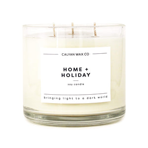 3-Wick Clear Glass Tumbler Candle in Home + Holiday fragrance