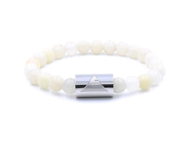 Italian onyx beaded bracelet with gold stainless steel band from Everwood
