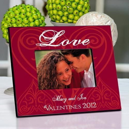 Personalized Valentine's Photo Frame - roses are red