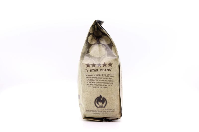 WMC Barrel Aged Coffee 10 ounce bag side view