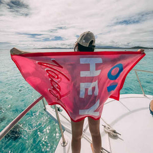 Oh Hey Vacay Quick Dry Beach Towel has eye-catching design and super soft