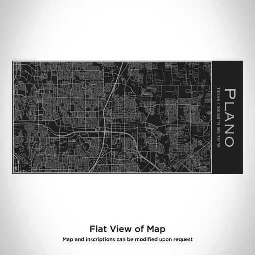 Engraved Matte Black Insulated Map Bottle - Plano