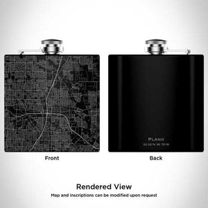 Grooms Man Gift Matte Black Map Hip Flask