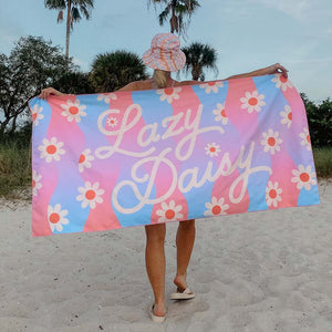 Lazy Daisy Quick Dry Beach Towel is perfect for lazy days in the sun