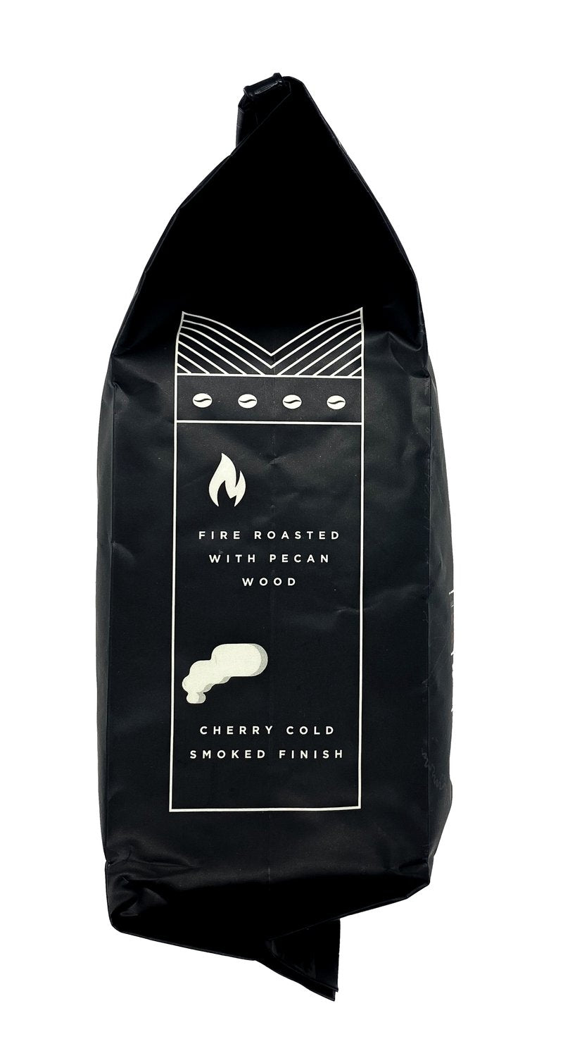 Texian Army Brew Coffee dark roast coffee package side view