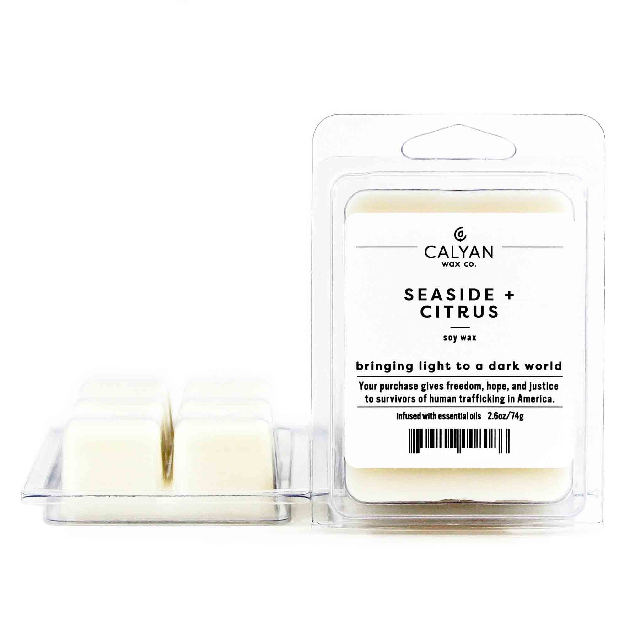 Wax Melts Package of 6 cubes Seaside + Citrus Scent Calyan Wax Co.