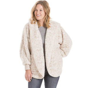 Snow Leopard Lightweight Body Wrap With Hoodie front view