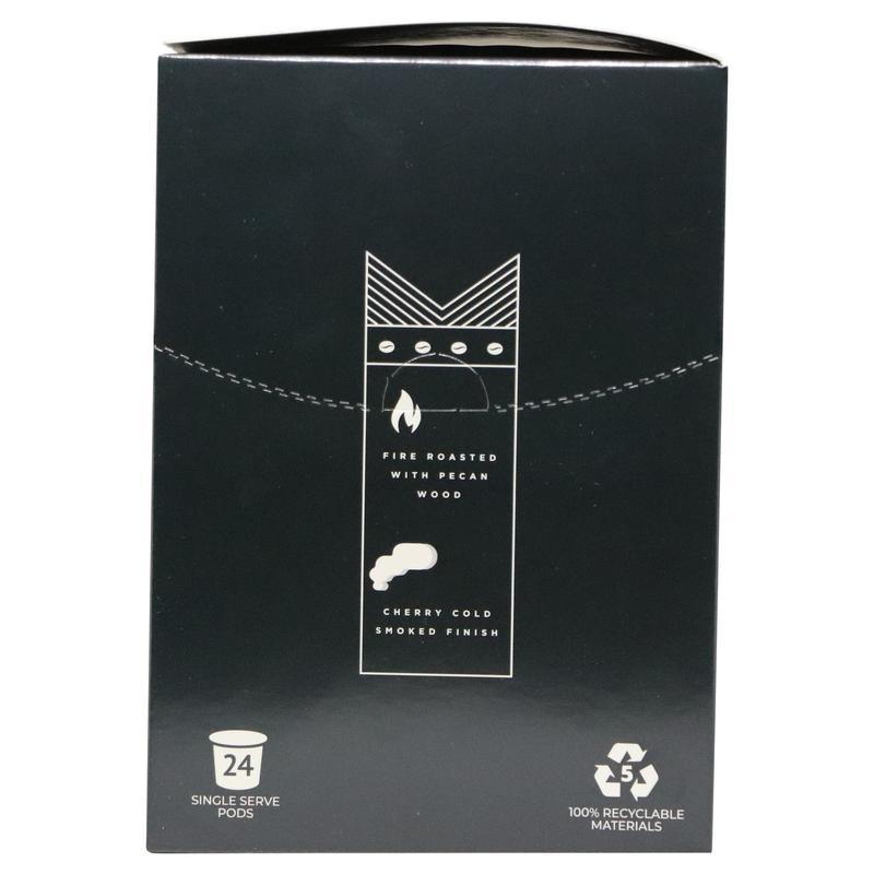 Texian Army Coffee Single Serve Pods, pecan and cherry woods used
