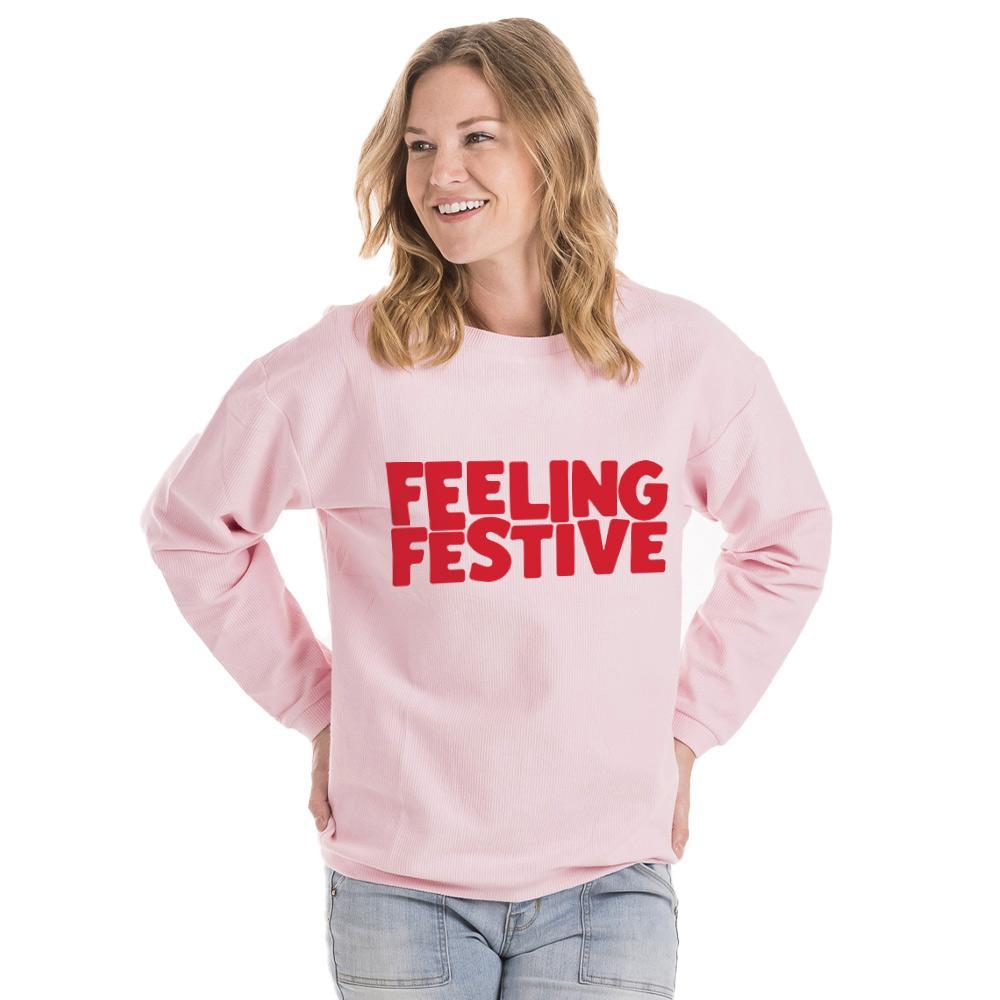 Feeling Festive Corded Christmas Sweatshirt